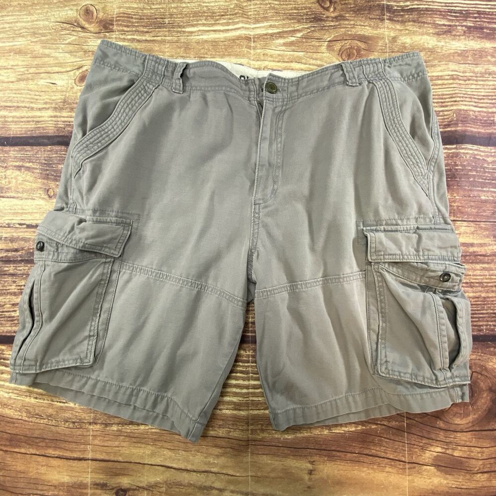 Old Navy Cargo Shorts Mens 40 Gray Straight Stretch Pockets Casual